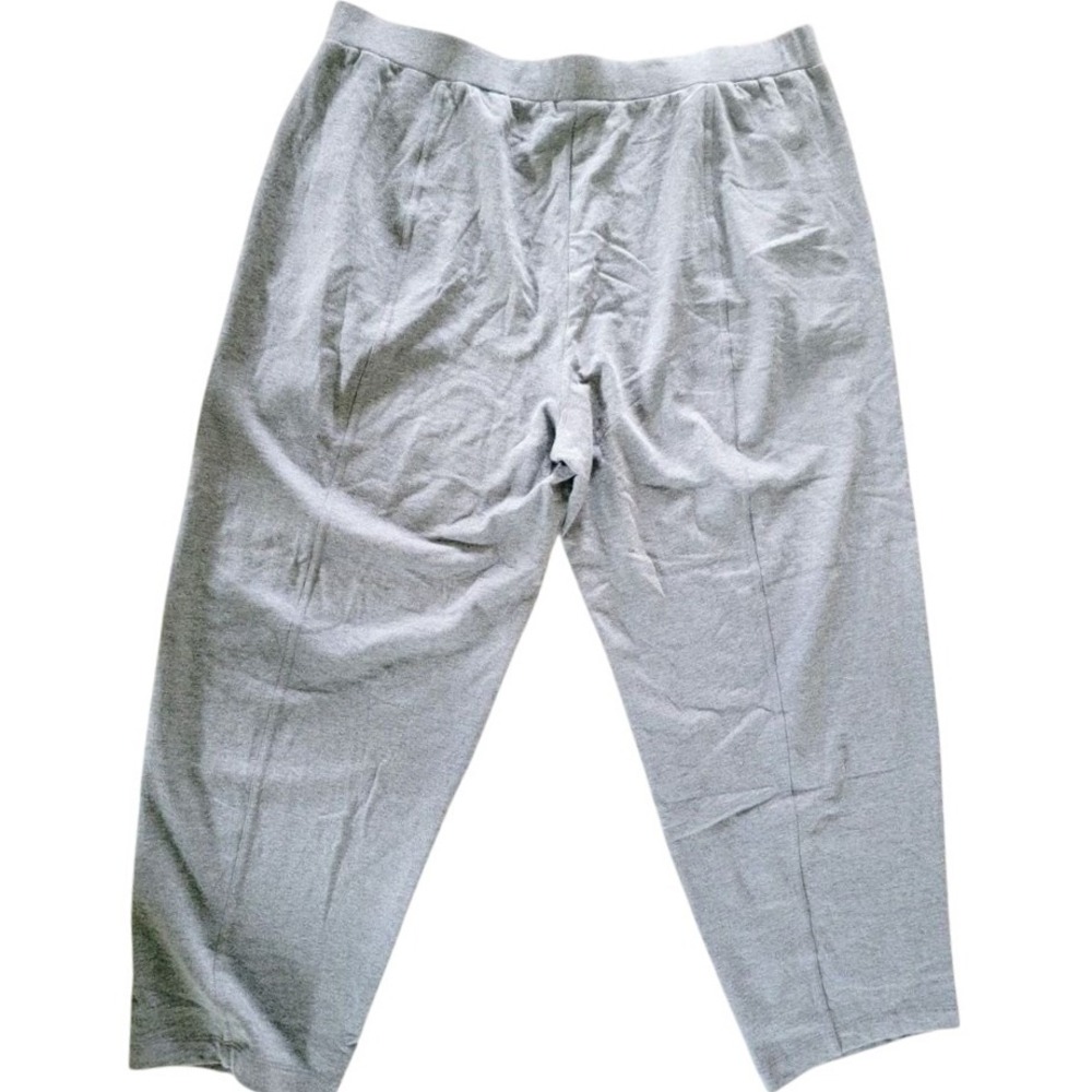 Eileen Fisher 1X Gray Ankle Lantern Organic Pants Pull On Pckts NWT RV $178